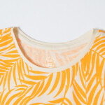 Vzorované tričko s krátkým rukávem- oranžové - 140 MIX