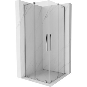MEXEN/S - Velar L Duo sprchový kout, posuvné dveře 90 x 90, transparent, chrom 871-090-090-02-03-01