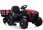 Mamido Dětský elektrický traktor Farmer s vlečkou a lopatou červený