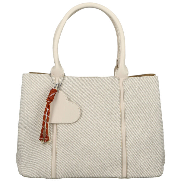 Módní dámská koženková kabelka do ruky Beatis, bílá