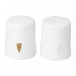 Räder Solnička a kořenka Heart, bílá barva, porcelán