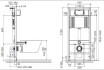 CERSANIT/S - CERSANIT POD. SYSTÉM AQUA 52 PNEU S QF + TLAČÍTKO SQUARE CHROM + WC CERSANIT CLEANON MODUO + SEDÁTKO S97-062 SQCR MO1