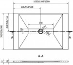 MEXEN/S - Toro obdélníková sprchová vanička SMC 100 x 70, černá, mřížka zlatá 43707010-G