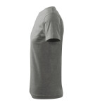Heavy New tričko unisex tmavě šedý melír XL