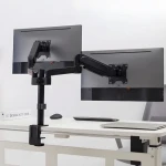 Brateck LDT48-C024 / Držák monitoru / dvě ramena / nosnost 2x 9 kg / plynová vzpěra / VESA 75 100 (BRLDT48C024)
