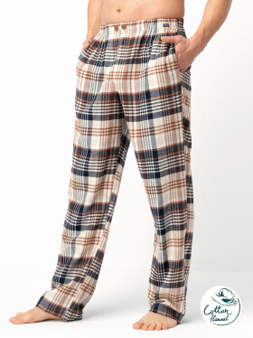 Pánské pyžamové kalhoty Key MHT 443 B25 M-2XL hnědá XL
