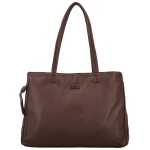 Módní dámská koženková kabelka na rameno Coveri Temari, coffee