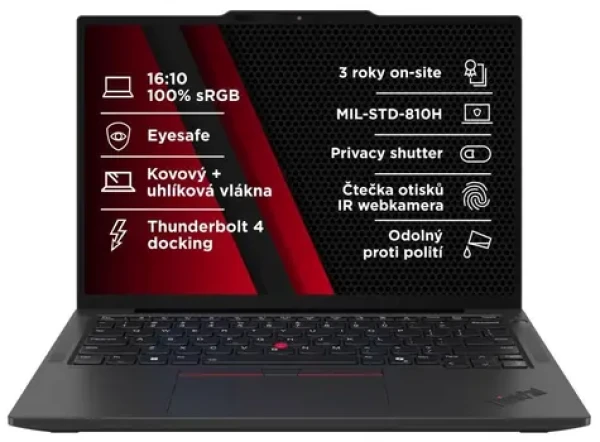Lenovo ThinkPad X13 Gen6 černá / 13.3" WUXGA / AMD Ryzen AI 5 PRO 340 2.GHz / 16GB / 512GB SSD / AMD Radeon 840M / W11P (21RM0016CK)