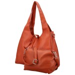Trendy dámský koženkový set kabelek Winona, oranžový