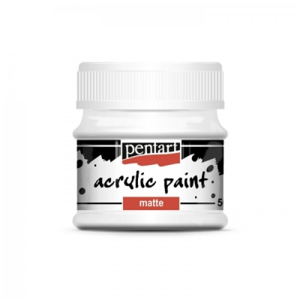 Akrylová barva Pentart MATTE 50 ml, bílá