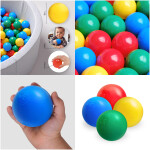 PLUSH NEST PLUSH NEST Míčky do suchého bazénu 200 ks (Ø 6 cm, modré, zelené, červené, žluté)