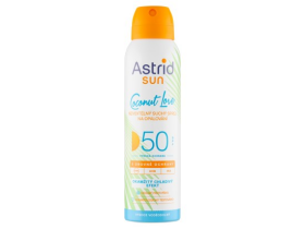 Astrid Sun Coconut Love neviditelný suchý sprej na opalování SPF 50 150 ml