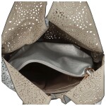Trendy dámská koženková kabelka Riona, stříbrná