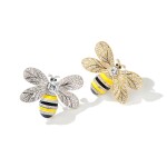 Brož Swarovski Elements Josette Gold - včela, Zlatá