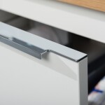 Mereo Mailo, koupelnová skříňka s umyvadlem z litého mramoru 101 cm, bílá, chrom madlo CN512M