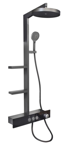 RAV Slezák - NIL - Sprchový systém s vodovodní baterií, Metal Grey NL055.5MG NL055.5MG