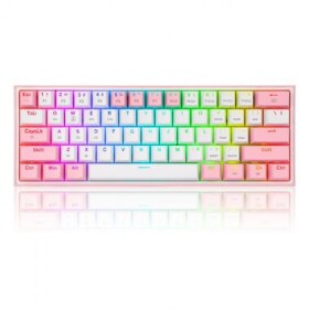 Redragon K616 RGB Fizz Pro Red šedá / Herní klávesnice / mechanická / spínače red / USB / RF 2.4 GHz / Bluetooth / US (K616-RGB)