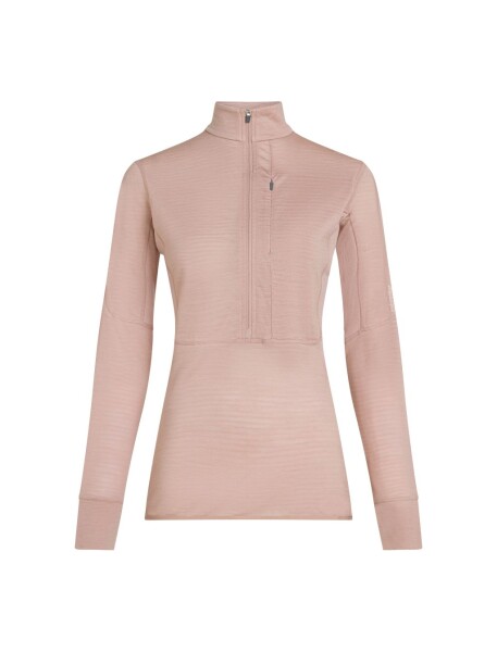 ICEBREAKER Wmns Mer 200 Realfleece Descender LS Half Z, Pink Quartz (vzorek) velikost: S