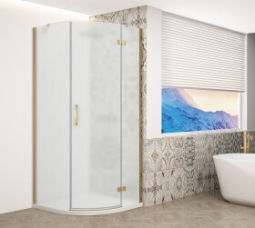 GELCO - TRINITY GOLD čtvrtkruhový kout 900x900 pravý, matné sklo, GT6590MR-G GT6590MR-G