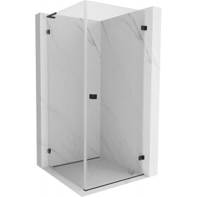MEXEN/S - Lunar-B L sprchový kout dveře křídlové pravá 80 x 80, transparent, černá 832L-080-080-70-00-P