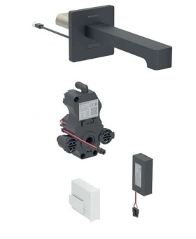 GEBERIT - Brenta Elektronická umyvadlová baterie pod omítku, bateriové napájení, easy to clean, matná černá 116.274.14.1