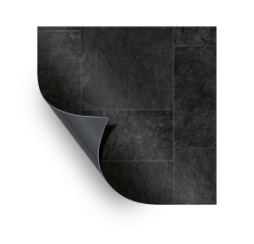 Bazénová folie AVfol Relief - 3D Black Marmor Tiles; 1,65m šíře, 1,6 mm, metráž
