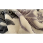 Kvalitná hrubá sivá akrylová deka s motívom listov monstery Šířka: 160 cm | Délka: 210 cm