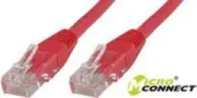 MicroConnect CAT6 U/UTP 0.5m CCA červená / PVC / AWG 26/7 / CCA (B-UTP6005R)