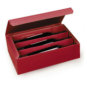 25 x Dárkové krabice na víno pro 3 láhve, 265x100x372mm, červená