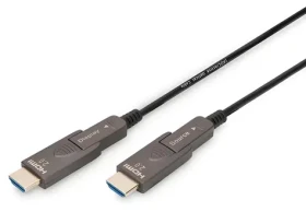 Digitus HDMI AOC Hybrid černá / Kabel HDMI / odnímatelné konektory / 4K/60Hz / 18 Gbps / 10 m (AK-330127-100-S)