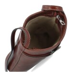Luxusní dámská kožená crossbody kabelka Violiana, hnědá