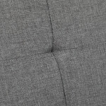 Taburet s úložným prostorem, látka šedá