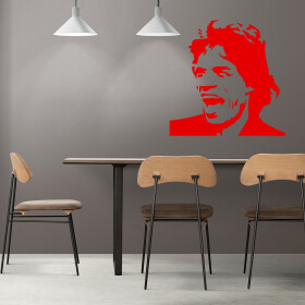 Samolepka Mick Jagger Barva: červená, Velikost: 100 x 100 cm