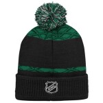 Outerstuff Dětská zimní čepice Dallas Stars NHL Puck Pattern Cuffed Pom