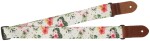 Perri's Leathers 7671 Ukulele Strap White Flowers