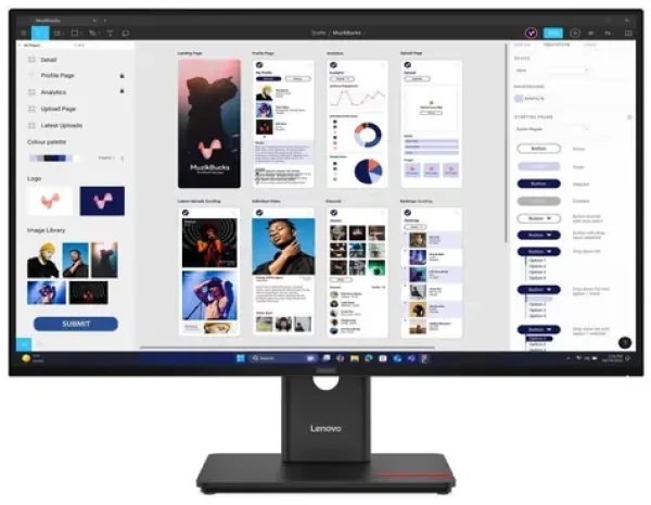 31.5" Lenovo ThinkVision T32UD-40 černá / IPS / 3840x2160 / 4ms / 1500:1 / 350cd-m2 / DP+HDMI / LAN / Pivot / VESA (64B0ZAT1EU)