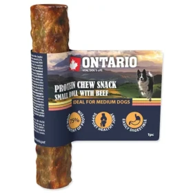 Ontario Protein žvýkací pamlsek malá rolka s hovězím 12.7cm (214-56051)