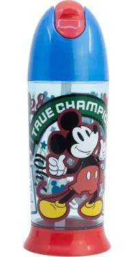 STOR Láhev na pití Mickey Mouse 280 ml / Láhev na pití / Brčko / Bez BPA (81135)