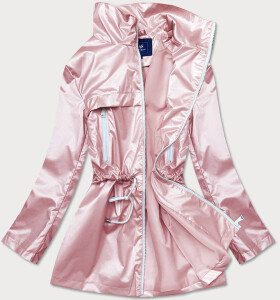 Tenká růžová dámská bunda se stojáčkem (AG5-017) růžová
