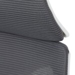 Židle kancelářská, tmavě šedá síťovina MESH, bílý plast, plastový kříž