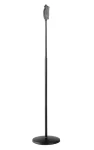 Jednoruční mikrofonní stojan s litinovým podstavcem / Stojan na mikrofon / výška 1060–1790 mm / černá (26085)