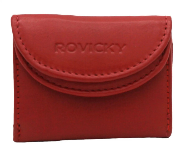 Mini dámská kožená peněženka Rovicky Cira, červená