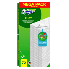 Swiffer Sweeper Dry Floor Pads Refills 72 Counts Traps & Locks Dust