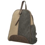 Trendy dámský koženkový kabelko-batoh Ticiana, béžovo-šedý