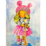 Antistresové omalovánky TSvetnoy TSvetnoy, LE045e, Diamond painting - diamantové malování, 30 x 40 cm, Panenka Olívie