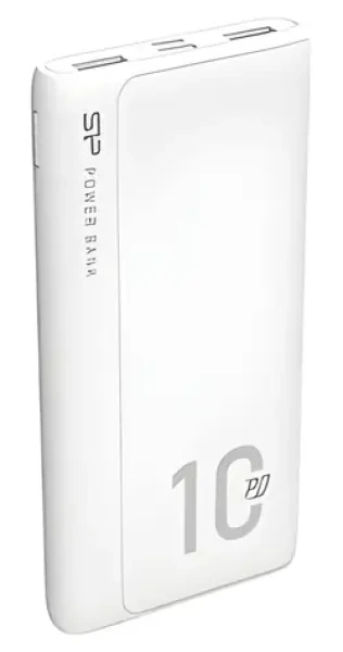 Silicon Power QP15 10000 mAh bílá / Power Bank / Li-Pol / Fast Charge (SP10KMAPBKQP150W)
