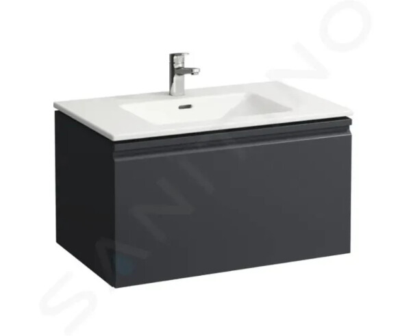 Laufen - Pro S Skříňka s umyvadlem, 800x500 mm, 1 zásuvka, matná grafitová H8609634801041