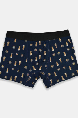 PÁNSKÉ VZOROVANÉ BOXERKY PREMIUM BB006 tmavě modrá XL