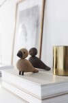 Kay Bojesen Denmark Dřevění ptáčci Lovebirds Oak Wood - set 2 ks, hnědá barva, přírodní barva, dřevo