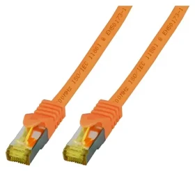 EFB Cat6a oranžová / Patch kabel / S/FTP / Cat7 Rohkabel / 1 m / RJ-45 / LSZH (MK7001.1O)